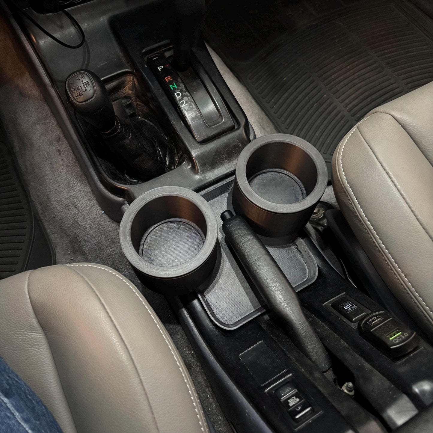 Toyota 4Runner 3rd Gen Hilux Surf Cup Holder 96-98 Center Console Upgrade 3D Printed Interior Accessory